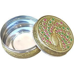 เชิงเทียนทองเหลืองโบราณที่มีการแกะสลักอย่างมีศิลปะเหมาะสำหรับการทำพิธีกรรมพูจาประจำวันและการตกแต่งทางจิตวิญญาณด้วยมือ - Product Image 6