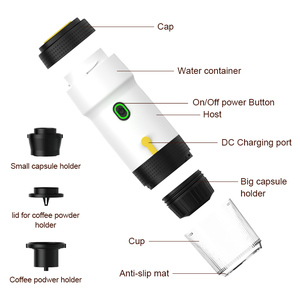 Zelfverwarmende Roestvrijstalen Espressomachine 12V Draagbare Reisautomaat Met Capsules 20 Bar Druk - Product Image 4