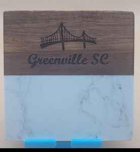 Posavasos de resina personalizados con nombres o iniciales, alfombrillas de epoxi personalizadas para regalos de devolución, tiendas de regalos en línea y posavasos de piedra - Product Image 6