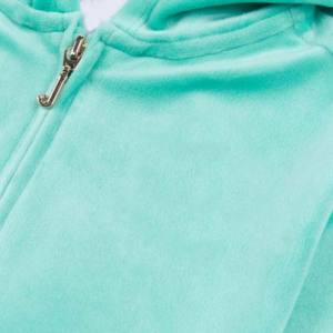 Wholesale Price Women's <b>Velour</b> Track Suit Hooded Cotton Logo Zipper Jacket Jogger Pants Set Streetwear for Winter Girl's Style - Product Image 3