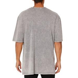 T-shirt Homme Oversize Vintage Délavé à l'Acide 100% Coton Jersey Design Vierge Logo Personnalisé Respirant Écologique Vente en Gros 2026 - Product Image 6