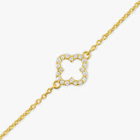 S925 argent Sterling léger topaze blanche Moissanite pierres précieuses Tennis trèfle Bracelet bijoux fins pour cadeau de saint valentin