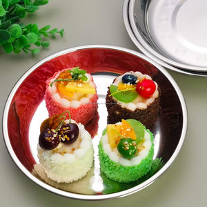 Ensemble d'assiettes en acier inoxydable, vaisselle en métal, assiettes robustes et durables pour la maison, la cuisine, les restaurants et les hôtels - Product Image 6