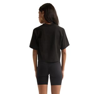 Top Corto de Moda para Mujer, Primavera Verano, Ropa de Punto a Cuadros Cómoda, Diseño Corto y Lindo con Logotipo Estampado en la Parte Delantera, Tinte Liso - Product Image 2