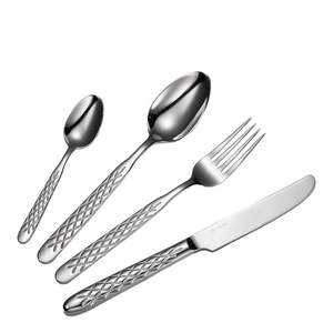 Ensemble de couverts en acier inoxydable gravé fabriqué en Inde, couverts italiens classiques en argent et or, réutilisables, pour la cuisine, pour les mariages - Product Image 6