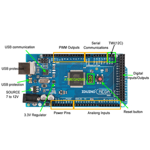 Carte de développement <span class=keywords><strong>Mega</strong></span> <span class=keywords><strong>2560</strong></span> R3 ATmega2560-16AU compatible avec Arduino <span class=keywords><strong>Mega</strong></span> <span class=keywords><strong>2560</strong></span> <span class=keywords><strong>rev3</strong></span> pour kit micro:bit - Product Image 5