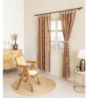 Rideaux occultants modernes en coton neutre, voilages doux à motifs botaniques champêtres pour chambre à coucher, draperies écologiques pour fenêtre, ensemble de cantonnières pour la décoration intérieure