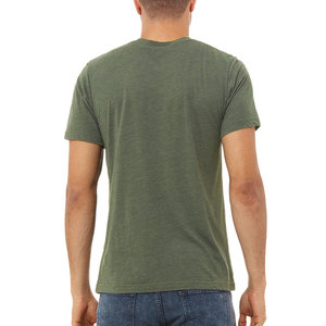 Camiseta básica de algodón 100% para hombre, con cuello redondo Camiseta lisa de manga corta, camisetas informales de ajuste Regular, Camiseta de algodón puro sólido - Product Image 2