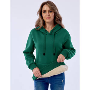 Sweats à capuche surdimensionnés de qualité supérieure pour femme sweats en gros en coton biologique nouveaux sweats à capuche élégants anti-rides pour femmes - Product Image 2