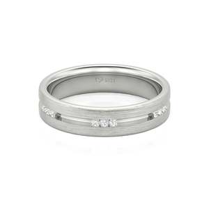 Jeulia Sterling Silver Men's Round Cut Fashion Band <b>Ring</b> - Product Image 1