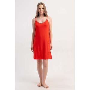 Tunique KADIN LYC VISCON V YAKA BIBILALI IP ASKILI - ROUGE - ROUGE - Product Image 2
