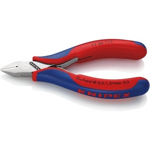 KNIPEX 115 mm Electronic Side Cutters 3 Beveled <b>Small</b> Shape Multi-Component <b>Mirror</b>-Polished Handles Convenient Utility Knife - Product Image 1