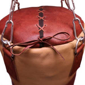 Sac lourd en cuir et PU de 100lb au design personnalisé pour boxe MMA et Muay Thai avec logo personnalisé et couleurs pour sac de boxe - Product Image 5