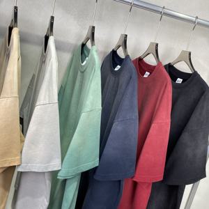 Camiseta Vintage con Estampado Gráfico Personalizado, Camiseta Ancha con Lavado Ácido, Camiseta de Manga Larga Desgastada, Camiseta Decolorada por el Sol para Hombre - Product Image 2