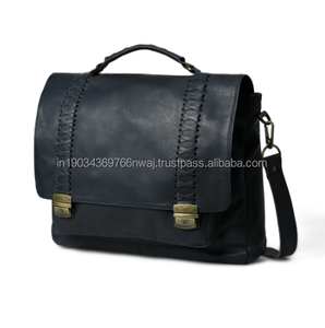 Waterproof Waxed Canvas <b>Messenger</b> <b>Bag</b> Genuine Leather Computer <b>Laptop</b> Briefcase Large Satchel Canvas <b>Messenger</b> <b>Bag</b> - Product Image 1