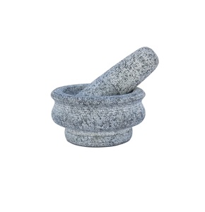 Natural & Traditional Stone Mortar <b>and</b> Pestle <b>Set</b> ACryl Grinder <b>and</b> Well for <b>Spices</b> Masher Mixer - Product Image 1