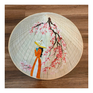 หมวกทรงกรวยใบปาล์มทำด้วยมือเป็นสัญลักษณ์สไตล์เวียดนามน้ำหนักเบาเหมาะสำหรับงานกลางแจ้งเทศกาลของขวัญของที่ระลึก - Product Image 4