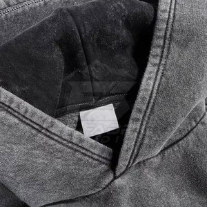 เสื้อฮู้ดดี้ลำลองสุดเทรนดี้ ผ้าฝ้าย 100% ล้างสีแบบแอซิดวอช มีกระเป๋าและฮู้ด แห้งเร็ว ระบายอากาศได้ดี เหมาะสำหรับสไตล์สตรีทในฤดูหนาว - Product Image 6