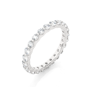 Aniva Jewels Bague de mariage éternité en or blanc 14kt 2,01ct avec diamant taille VVS de haute qualité Cadeau d'anniversaire ou de femme - Product Image 4