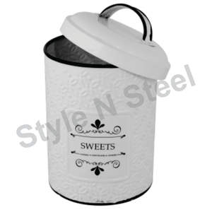 Unique Design Stainless Steel Storage <b>Canister</b> Set of 3 Pieces Colored Kitchen Box for <b>Tea</b> <b>Coffee</b> & Sugar CONICAL <b>CANISTER</b> - Product Image 1