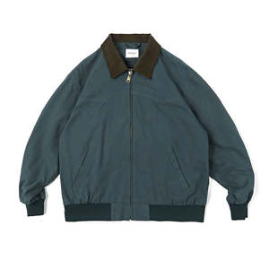 Veste en toile décontractée vintage pour homme, style workwear, avec col montant et logo frontal, option logo personnalisé, coupe-vent - Product Image 3