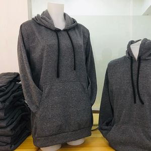 เสื้อฮู้ดแบบสวมหัวมีฮู้ดผ้าแคนวาสขนาด360กรัมเสื้อแจ็กเก็ตมีฮู้ด (สีเทา) พิมพ์พัฟปักลายสำหรับทุกเพศ - Product Image 2