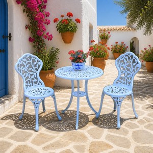 Mobilier d'extérieur <span class=keywords><strong>en</strong></span> métal d'art <span class=keywords><strong>en</strong></span> mosaïque Ensemble <span class=keywords><strong>de</strong></span> <span class=keywords><strong>jardin</strong></span> <span class=keywords><strong>en</strong></span> fonte d'aluminium durable pour <span class=keywords><strong>salon</strong></span>, salle à manger, cour, hôtel, design moderne - Product Image 2