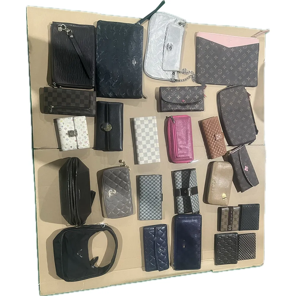 High Quality Second Hand Bales of Branded Bags and Used Wallets for Women Luxury Boxes Used for High End Purses
