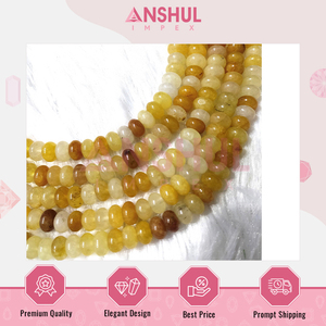 Qualité supérieure Vente en gros en forme de rondelle Aventurine jaune Brins de perles vibrantes pour la fabrication de bijoux uniques et luxueux - Product Image 4