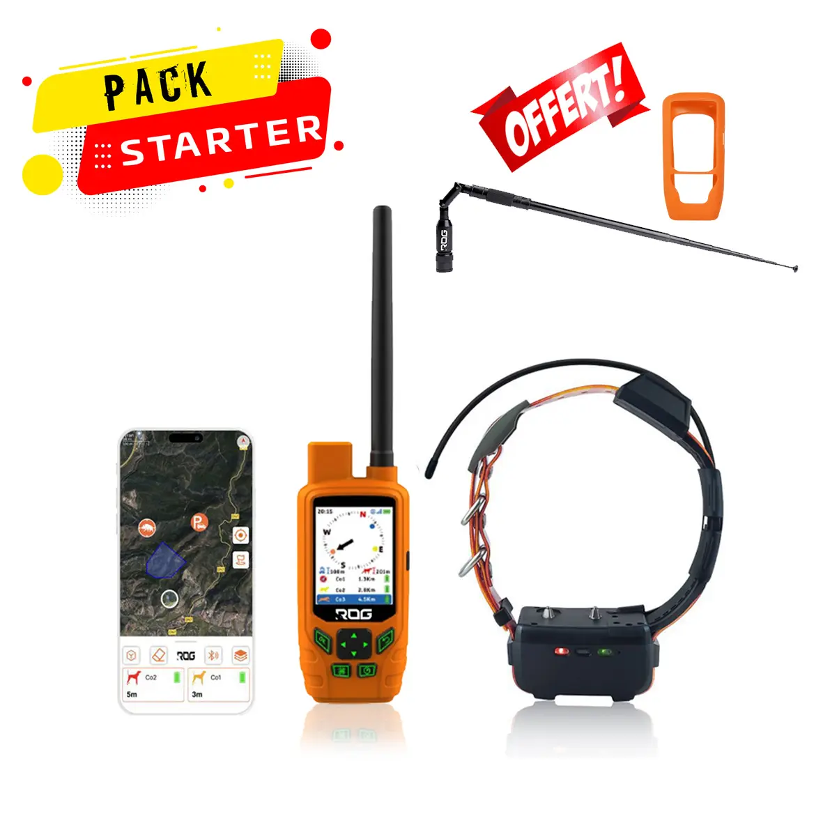 Cane di monitoraggio GPS ibrido GSM e VHF RoG caccia