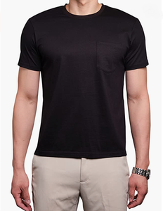 2023ใหม่มาถึงผ้าฝ้ายผู้ชาย Crewneck กระเป๋าเสื้อเสื้อยืดที่มีคุณภาพสูงต่ำ MOQ เสื้อยืดขายส่งที่มีอยู่ - Product Image 4