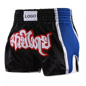 กางเกงขาสั้นชกมวยสำหรับผู้ชายและผู้หญิงกางเกงมวยไทยขาสั้นพิมพ์ลาย100% โพลีเอสเตอร์ระเหิดออกแบบโลโก้ได้ตามต้องการ - Product Image 4