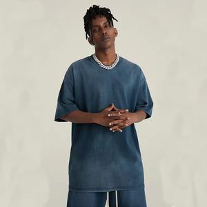 เสื้อยืดสตรีทผ้าฝ้าย100% สำหรับทุกเพศเสื้อยืดผ้าฝ้ายธรรมดาเปิดไหล่ตกแบบปรับแต่งได้ลายพระอาทิตย์ซีด - Product Image 5