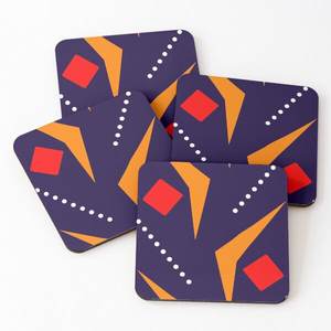 Classic Style <b>Wood</b> Over Printed <b>Tea</b> Serving Coasters 4 Pieces <b>Set</b> Hot Selling Home and Kitchen Coasters Placemats - Product Image 3