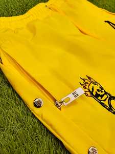 2025 personnalisé hommes Nylon survêtement pantalons de survêtement multicolore côté rayure Flare coupe-vent boutons latéraux décontracté Sport Style survêtement pantalon - Product Image 6