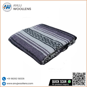 Manta de lana falsa púrpura de lujo tejida personalizada de buena calidad para sala de estar - Product Image 6