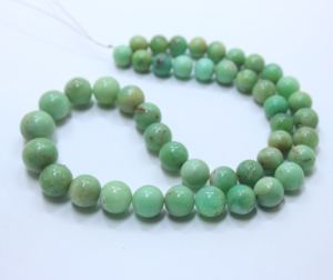 ลูกปัดกลมเรียบสีคริโซเพรสอัญมณีธรรมชาติขนาด8X12MM ประมาณทำลูกปัดเครื่องประดับขนาด15นิ้ว - Product Image 2