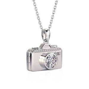 Jeulia Custom Photo <b>Locket</b> Necklace Unique Camera Design Alloy Bezel Setting Gift - Product Image 3