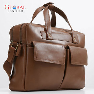 Multi Pockets Hot Selling Leather <b>Laptop</b> <b>Messenger</b> <b>Bag</b> with Waterproof & Large Capacity Shoulder Strap for Men - Product Image 2