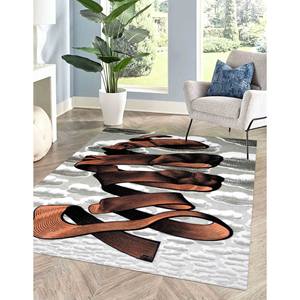 Tapis MC Escher avec motif de visage abstrait, tapis imprimé pour décoration moderne de la maison, tapis en chenille - Product Image 5