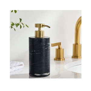 Distributeur de savon en marbre de qualité supérieure rechargeable savon à main Lotion pompe élégant accessoire de comptoir pour salle de bain cuisine - Product Image 1