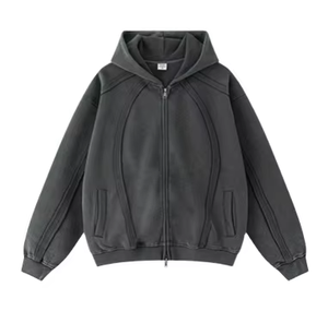 Sudaderas con capucha Fabricante de alta calidad Ácido Wahs Desgastado 100% algodón Sudaderas con capucha de lavado ácido desgastado de alta calidad - Product Image 1