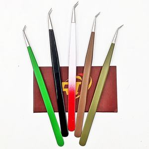 Pinzas de Precisión para Extensión de Pestañas, de Acero Inoxidable Ecológico, Antiestáticas, Duraderas, con Punta Puntiaguda, para Manicura, Marca Privada - Product Image 4