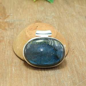 Collier pendentif en labradorite bleue feu de qualité supérieure naturelle, pendentif en argent sterling 925, bijoux cadeau pour femmes - Product Image 5