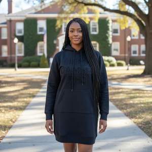 Sweatshirt <b>Dress</b> with Sigma Gamma Rho Letters in Chenille Long Sleeve Pullover Hoodie <b>Dress</b> Greek Life Apparel <b>for</b> Sorority - Product Image 2