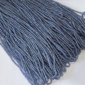 2mm 3mm 4mm Naturel Birmanie Bleu Clair Saphir Pierre Facettes Rondelle Perles Strand Chaîne Semi Précieuse Pierres Précieuses Fabrication de Bijoux - Product Image 4
