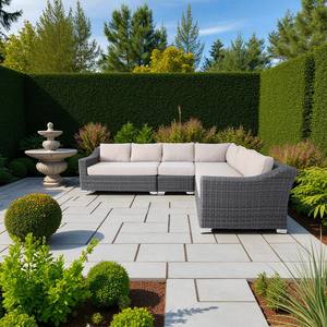 Poly Rattan PRSF-126A Faux <b>Wicker</b> <b>Furniture</b> Set Big <b>Outdoor</b> Patio Leisure Sectional Seating Shaped for Garden out door space - Product Image 3
