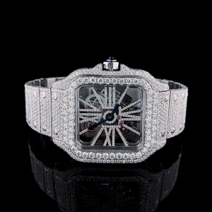 Reloj de Diamante Moissanite Atemporal con Piedras Preciosas Brillantes y un Diseño Elegante y Exquisito para un Estilo Premium de la India - Product Image 6
