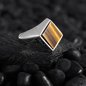แหวนเงินสเตอลิง925ของผู้ชายสีดำโอนิกซ์ออกซิไดซ์ไม่เหมือนใครสำหรับวันเกิดครบรอบแต่งงานและปาร์ตี้ของขวัญ - Product Image 5
