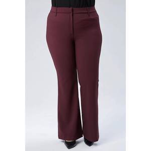 Nuovo!! Pantaloni Color vino Plus Size da donna con fondo a campana taglio elegante e comodo - Product Image 4